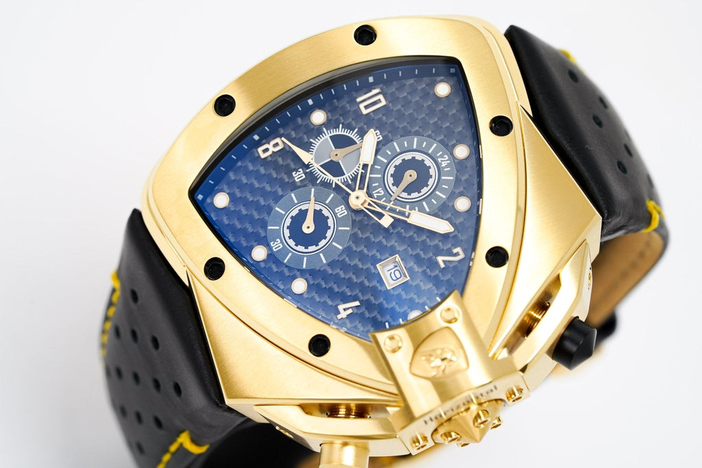 Tonino Lamborghini Men's Chronograph Watch Spyder Horizontal Yellow Gold