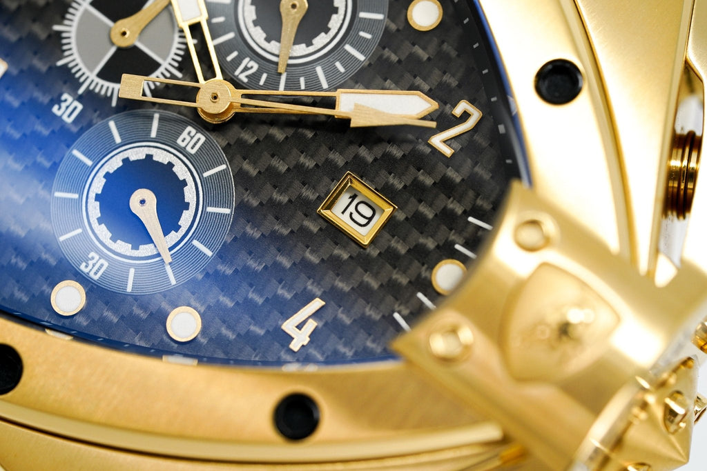 Tonino Lamborghini Men's Chronograph Watch Spyder Horizontal Yellow Gold