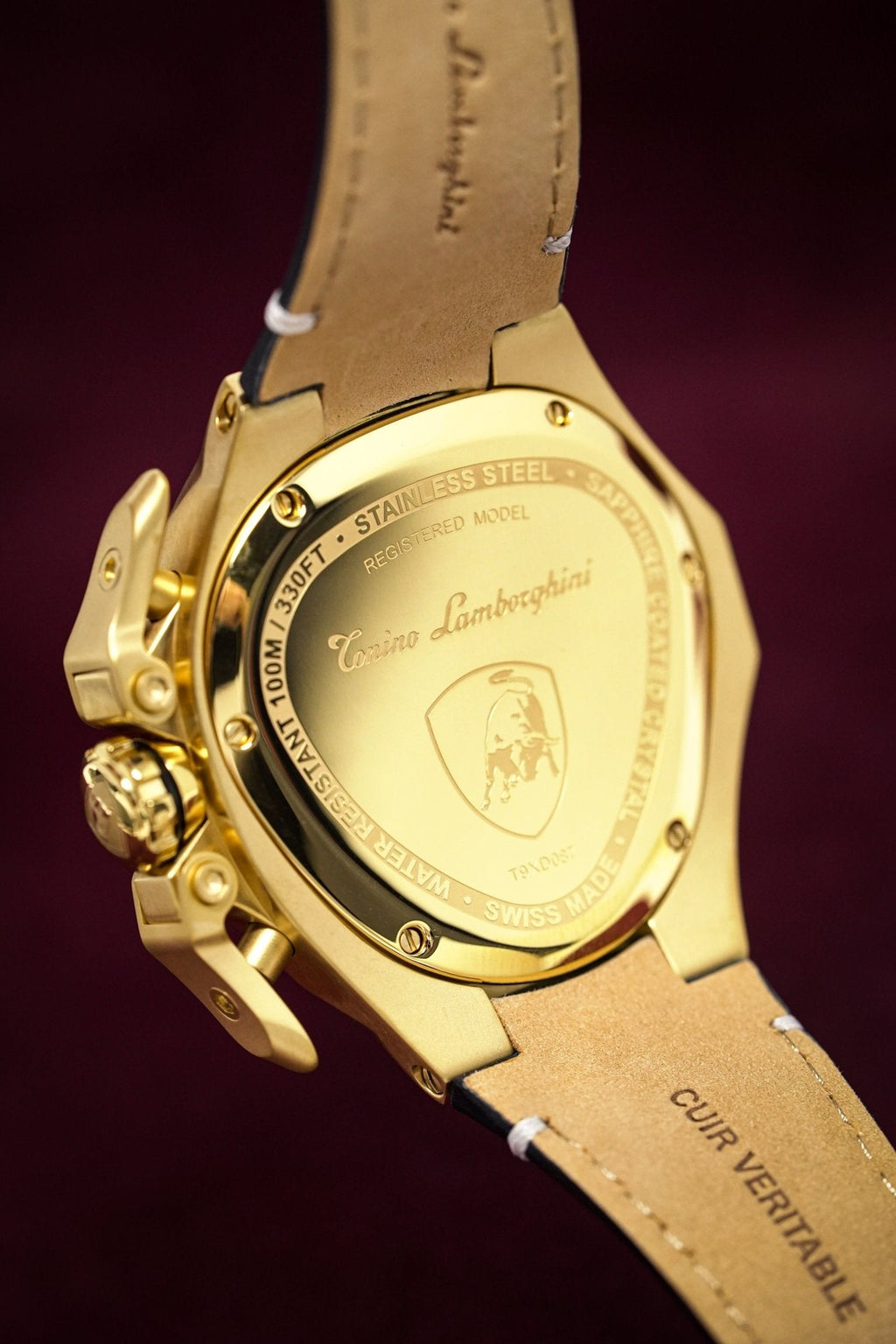 Tonino Lamborghini Spyder X Chronograph Watch Date Gold