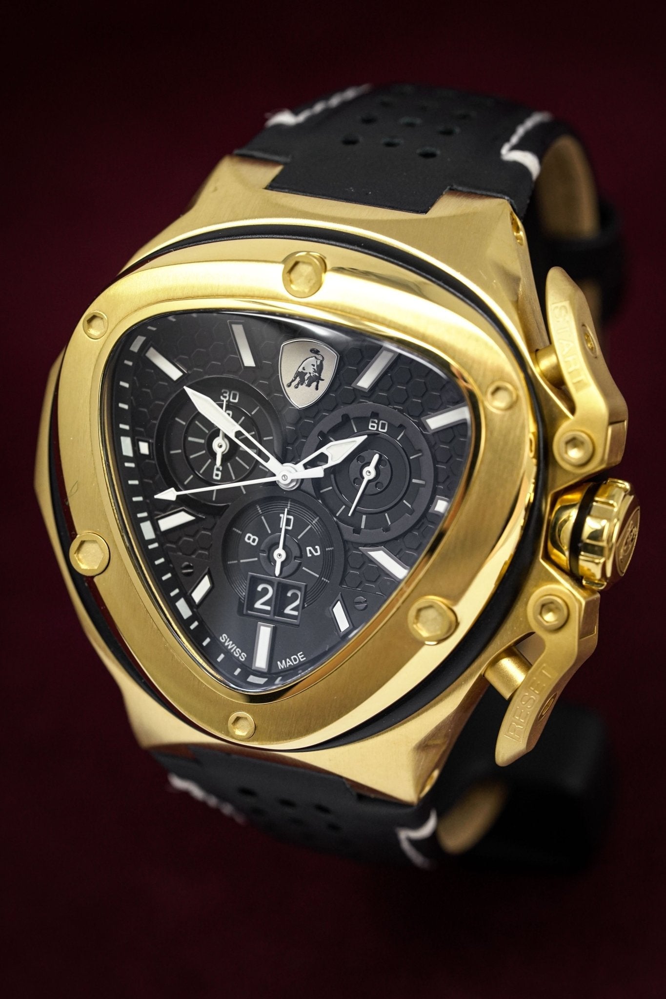 Tonino Lamborghini Spyder X Chronograph Watch Date Gold