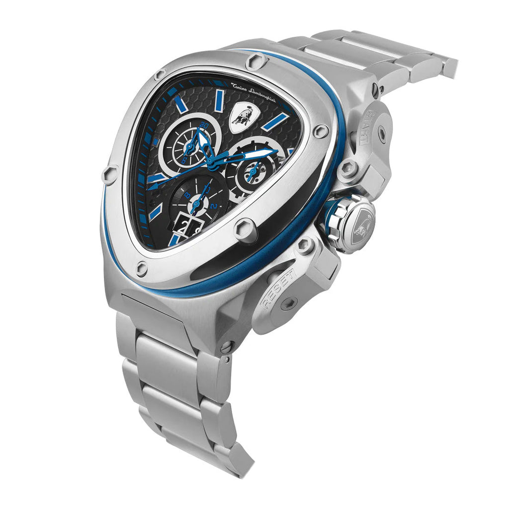 Tonino Lamborghini Spyder X Men’s Silver Blue Watch