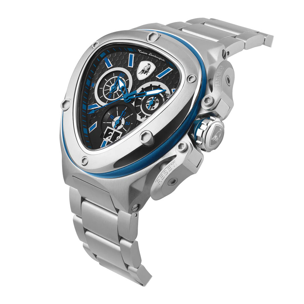 Tonino Lamborghini Spyder X Men’s Silver Blue Watch