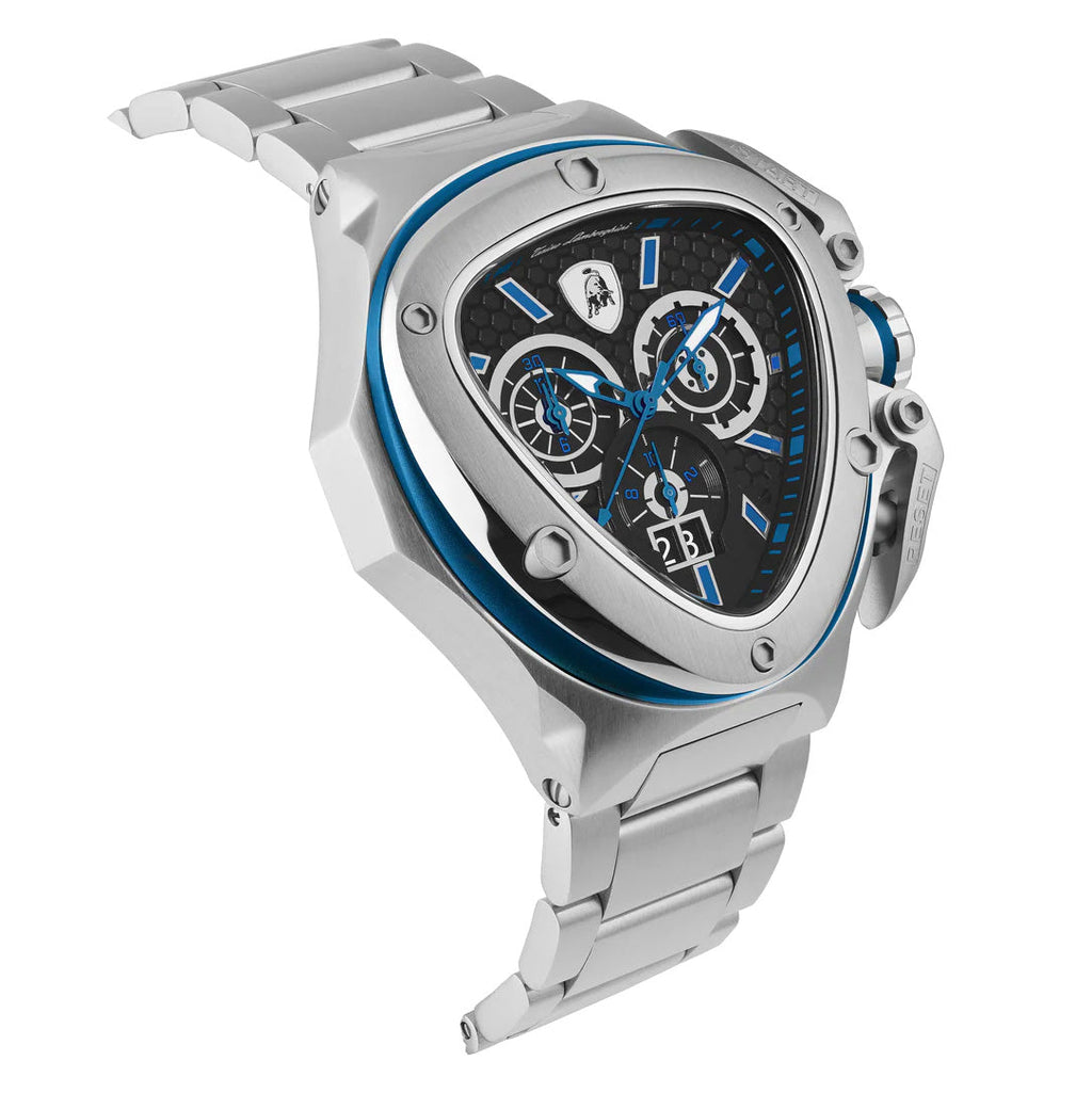 Tonino Lamborghini Spyder X Men’s Silver Blue Watch