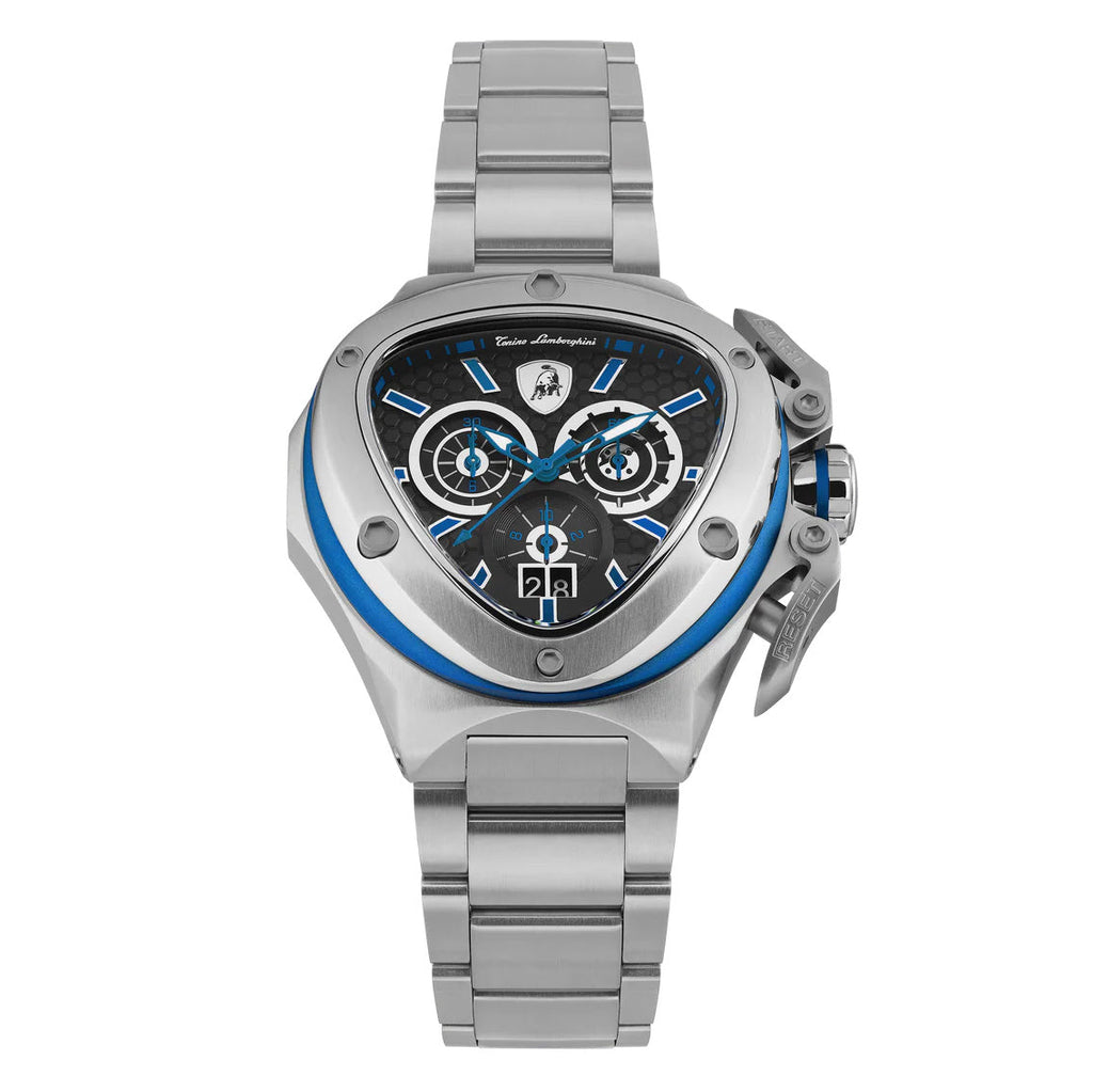Tonino Lamborghini Spyder X Men’s Silver Blue Watch