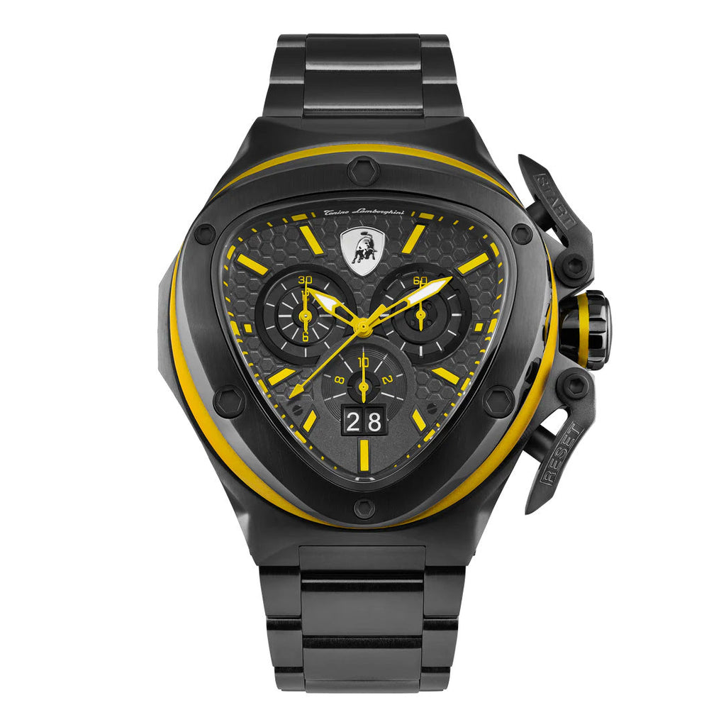 Tonino Lamborghini Spyder X Men’s Black Yellow Watch