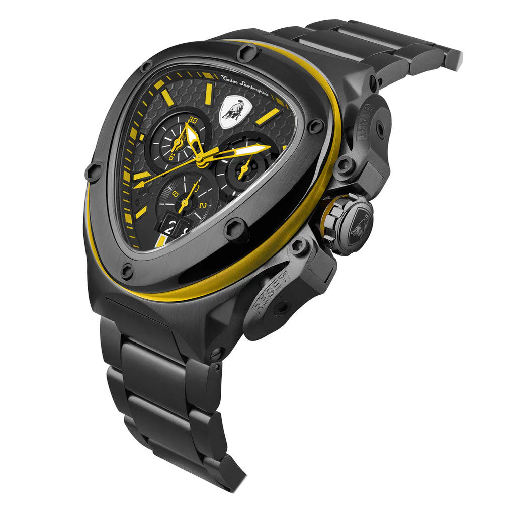 Tonino Lamborghini Men’s Watch 56mm Spyder X Black Yellow