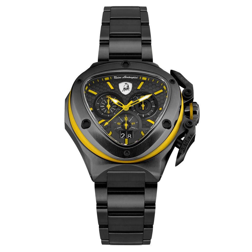 Tonino Lamborghini Men’s Watch 56mm Spyder X Black Yellow