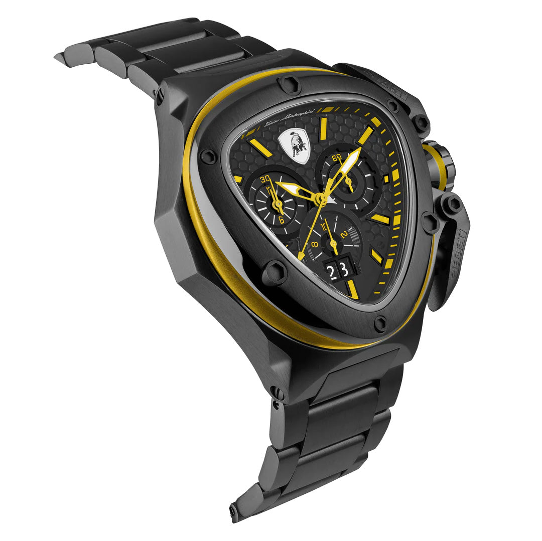 Tonino Lamborghini Spyder X Men’s Black Yellow Watch