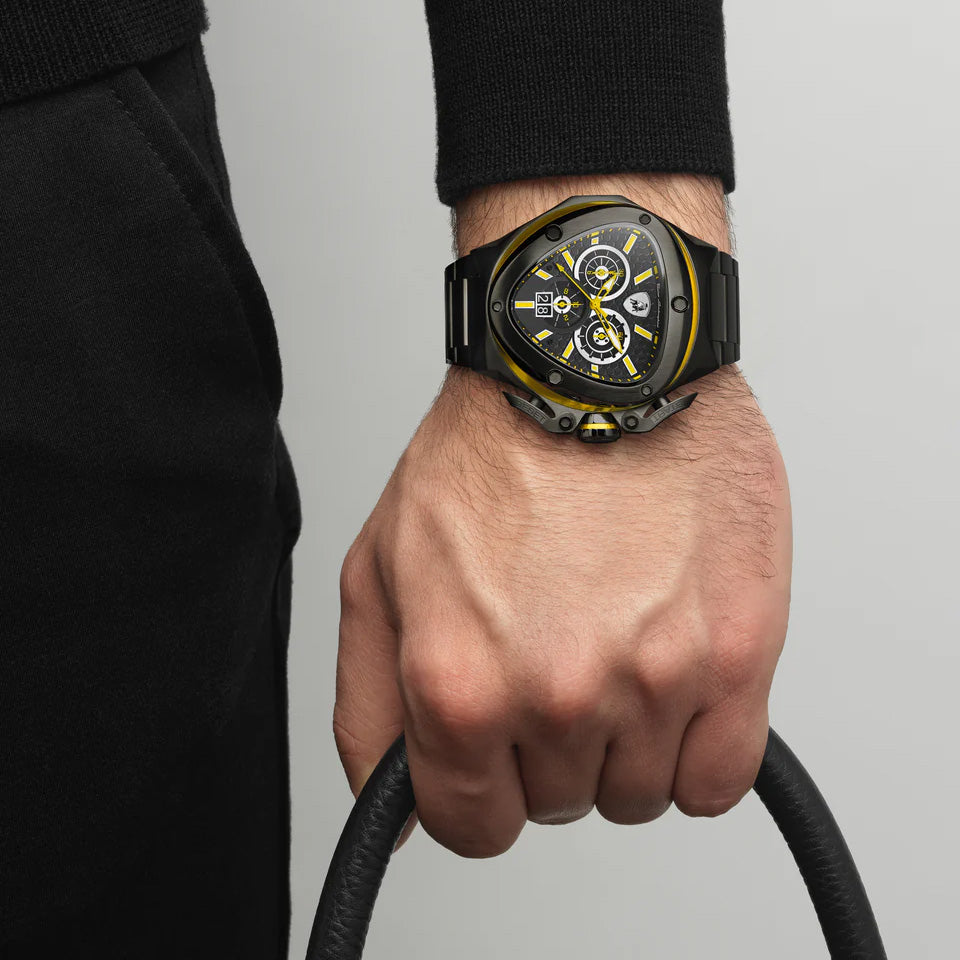 Tonino Lamborghini Spyder X Men’s Black Yellow Watch
