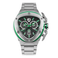 Tonino Lamborghini Spyder X Men's Silver Green Watch