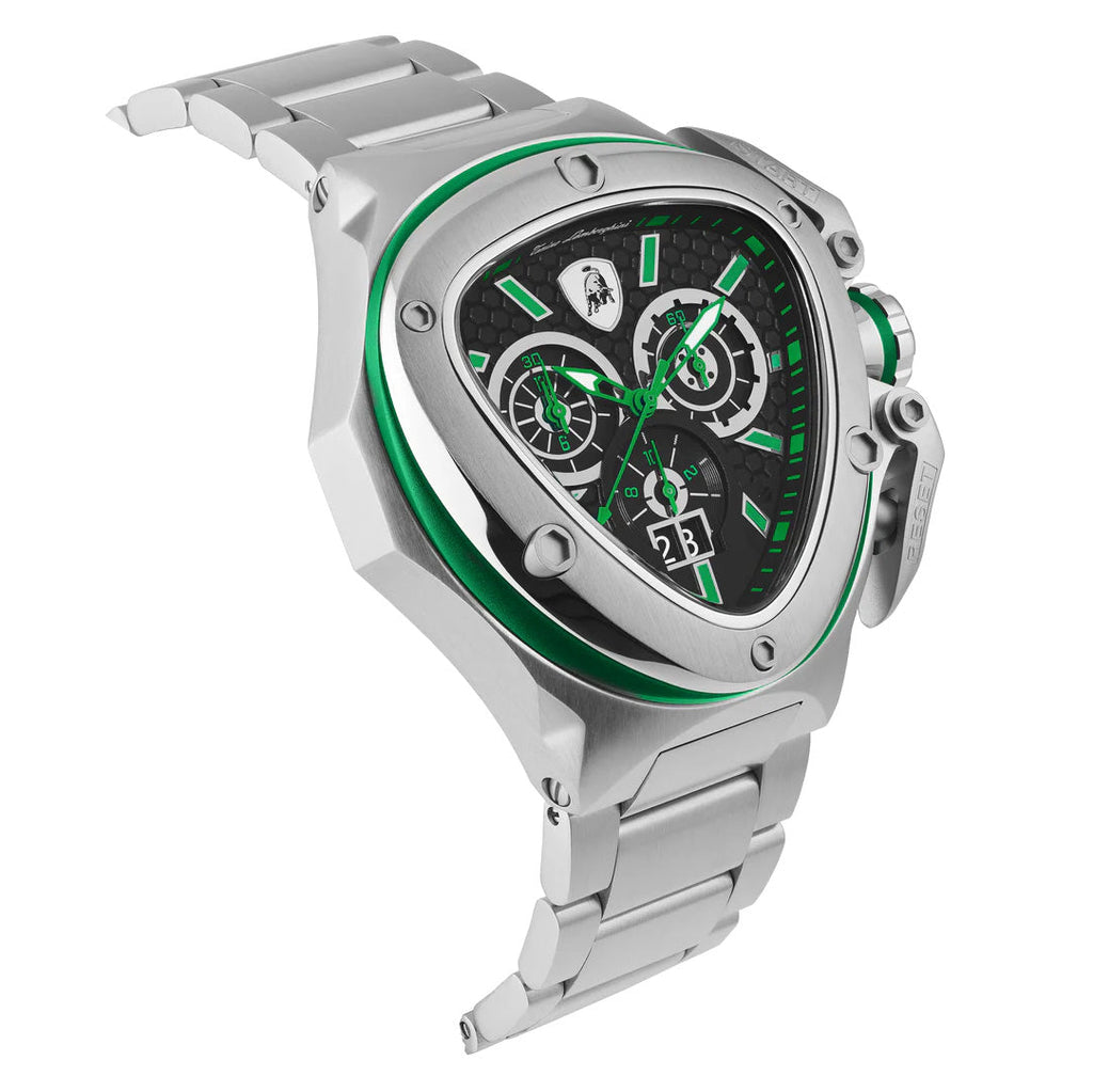 Tonino Lamborghini Men's Watch 53mm Spyder X Silver Green