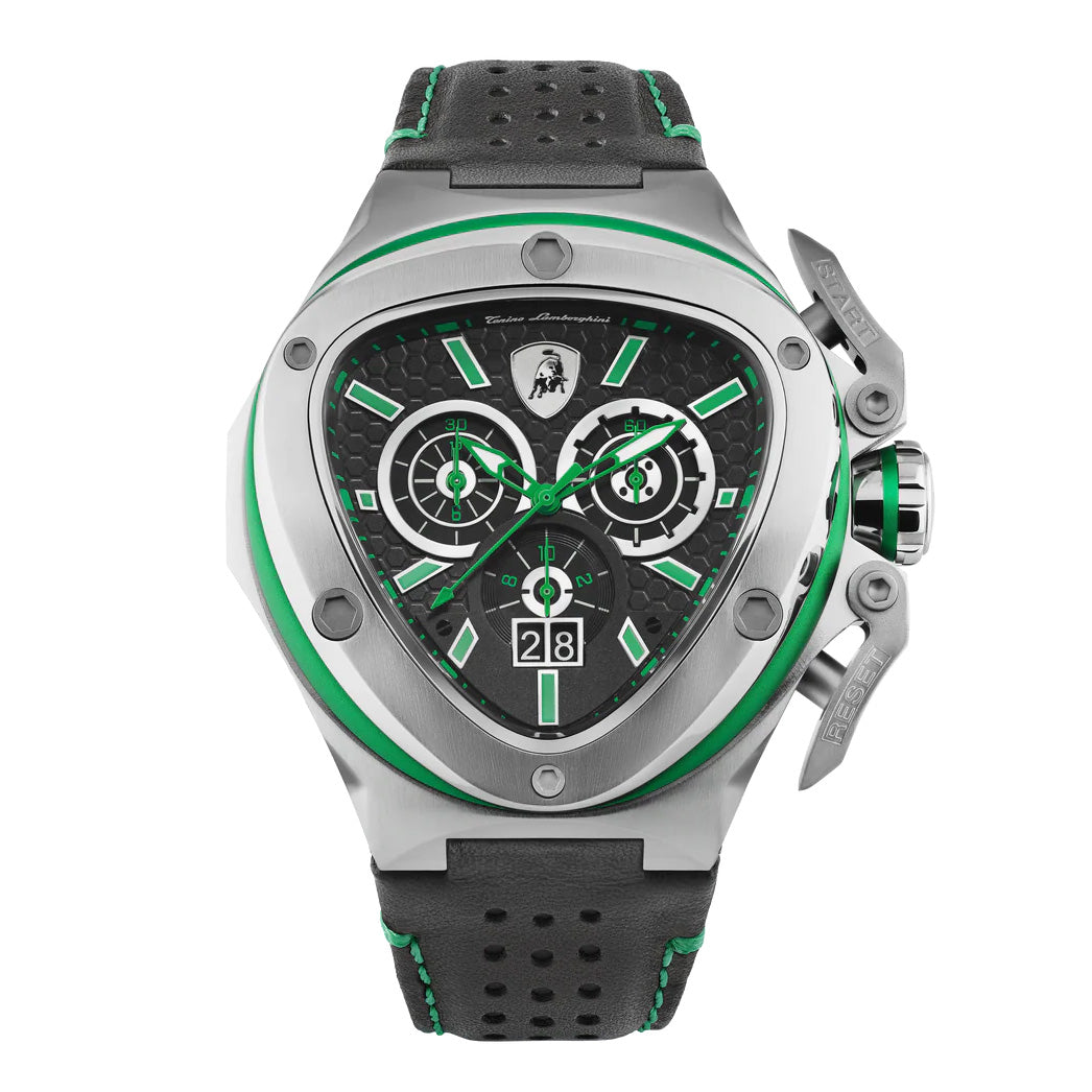 Tonino Lamborghini Men's Watch 53mm Spyder X Silver Green