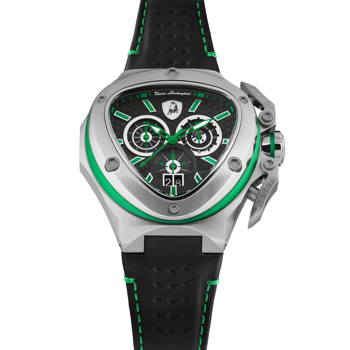 Tonino Lamborghini Men's Watch 53mm Spyder X Silver Green