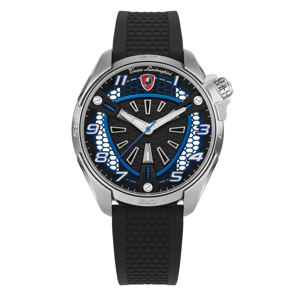 Tonino Lamborghini Shock ABS Men's Silver Blue Watch
