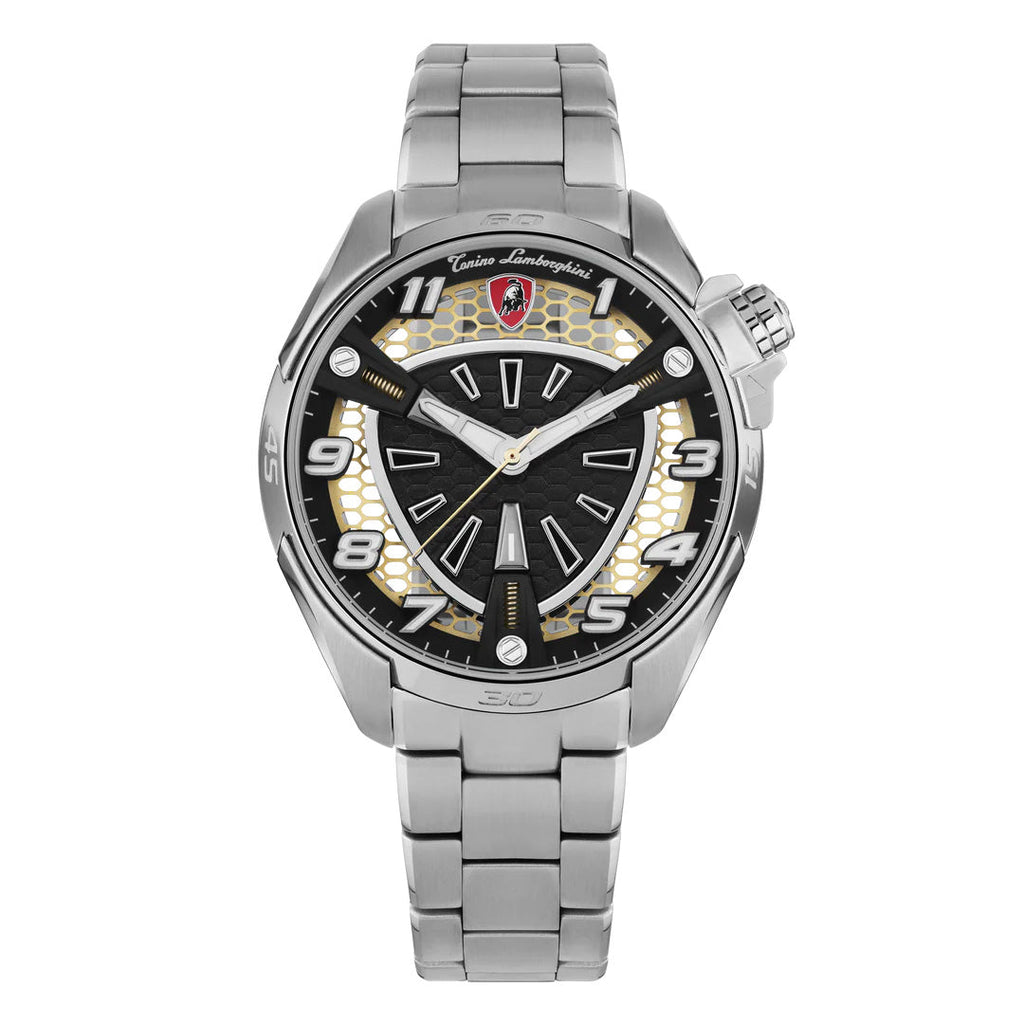 Tonino Lamborghini Shock ABS Men's Silver Watch