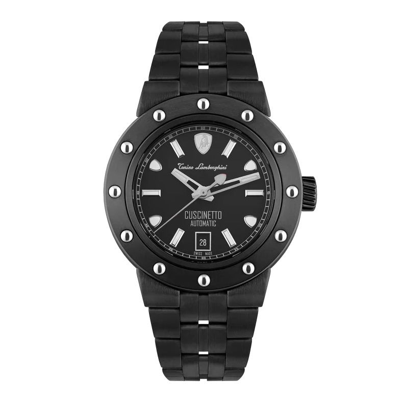Tonino Lamborghini Men's Watch 42mm Cuscinetto Black White