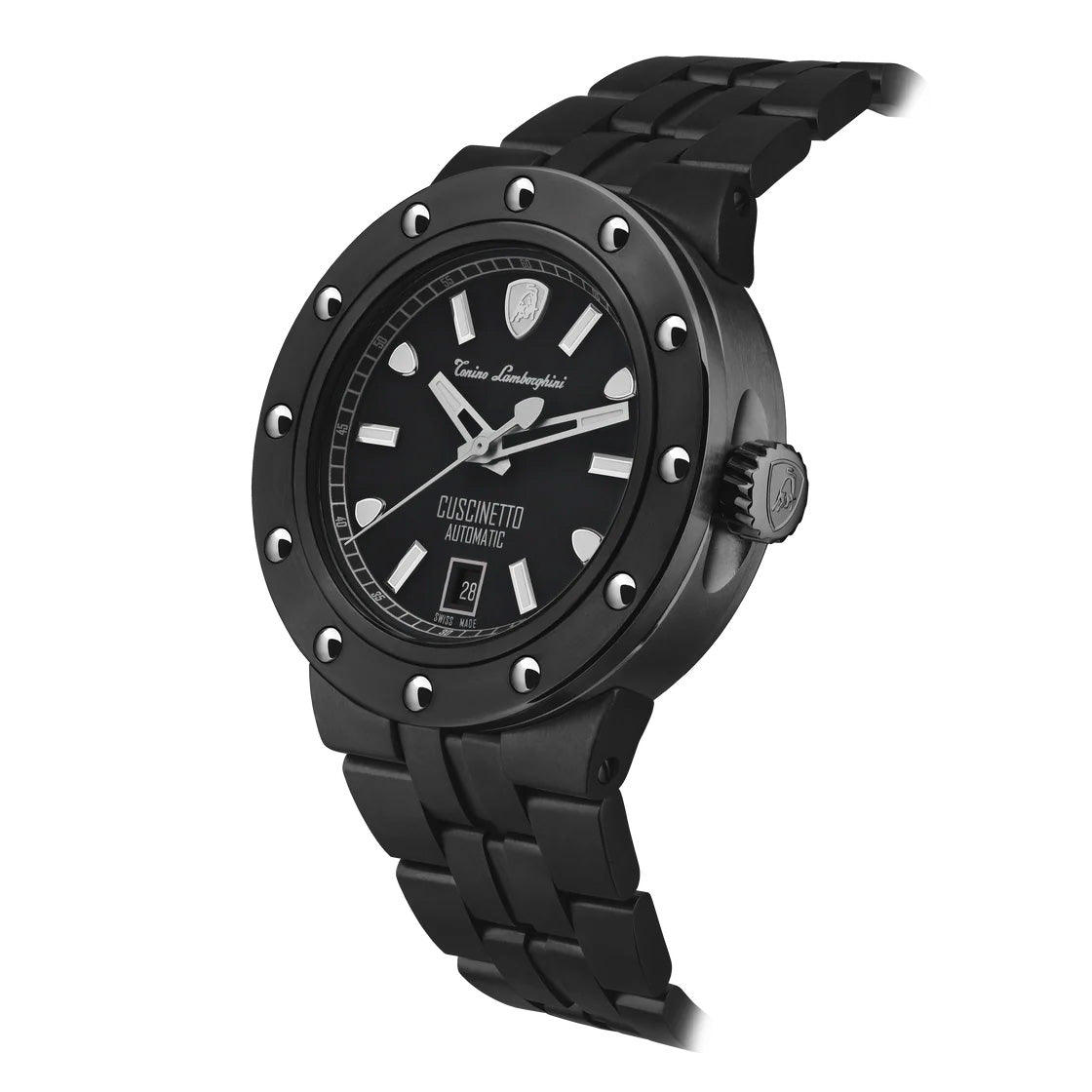 Tonino Lamborghini Cuscinetto Men's Black White Watch