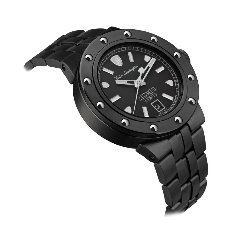 Tonino Lamborghini Cuscinetto Men's Black White Watch