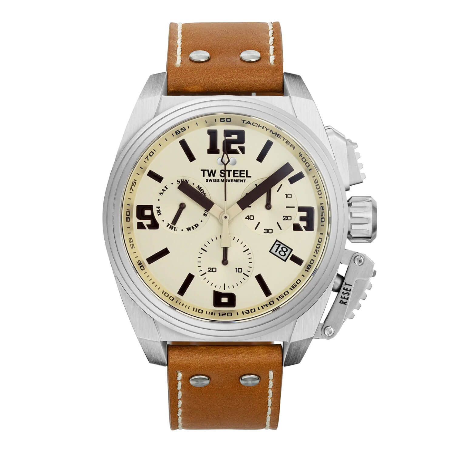 TW Steel Watch Men's Swiss Canteen Cream