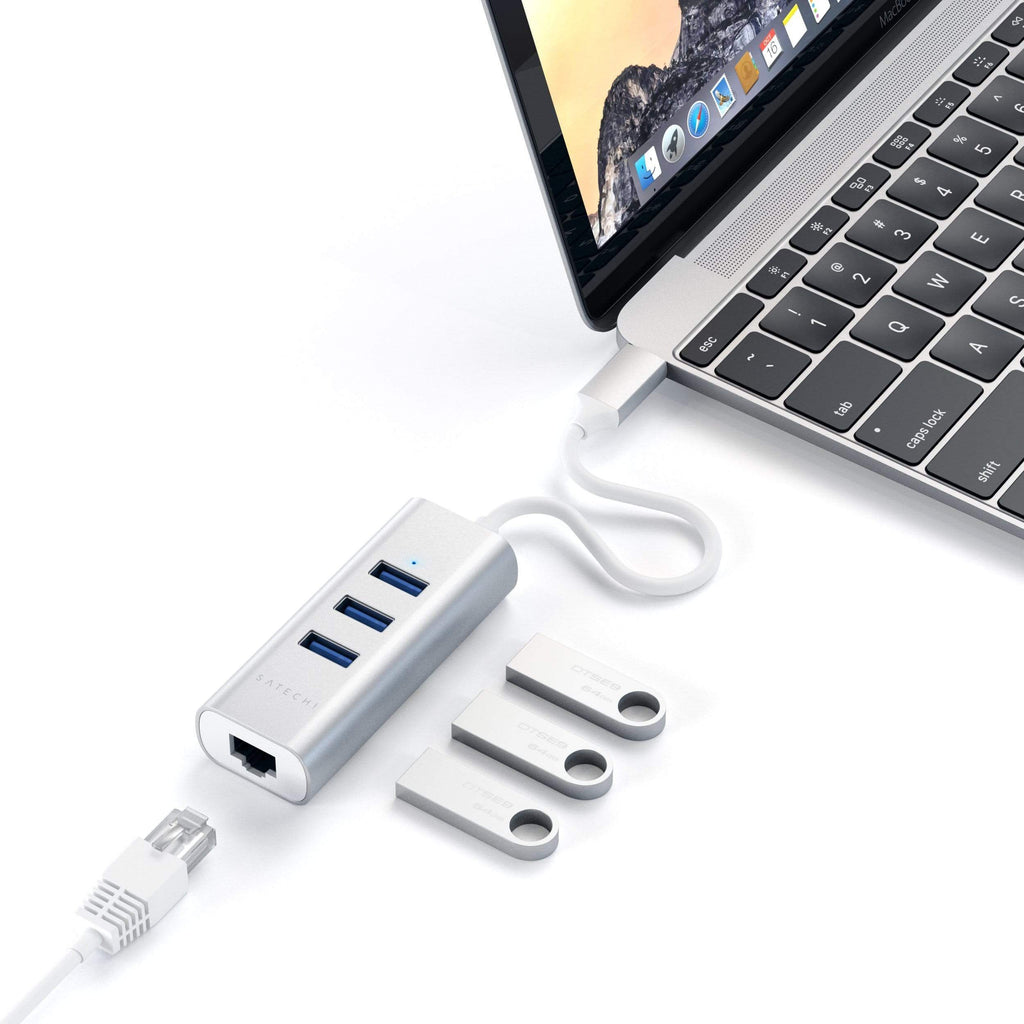 Type-C 2-in-1 USB Hub with Ethernet