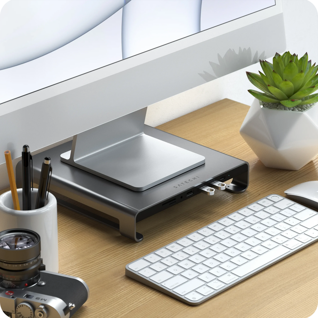Typ-C Aluminium Monitorständer-Hub für iMac