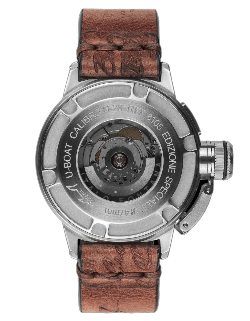 U-Boat Men’s Watch 47mm Classico U-47 Black Brown