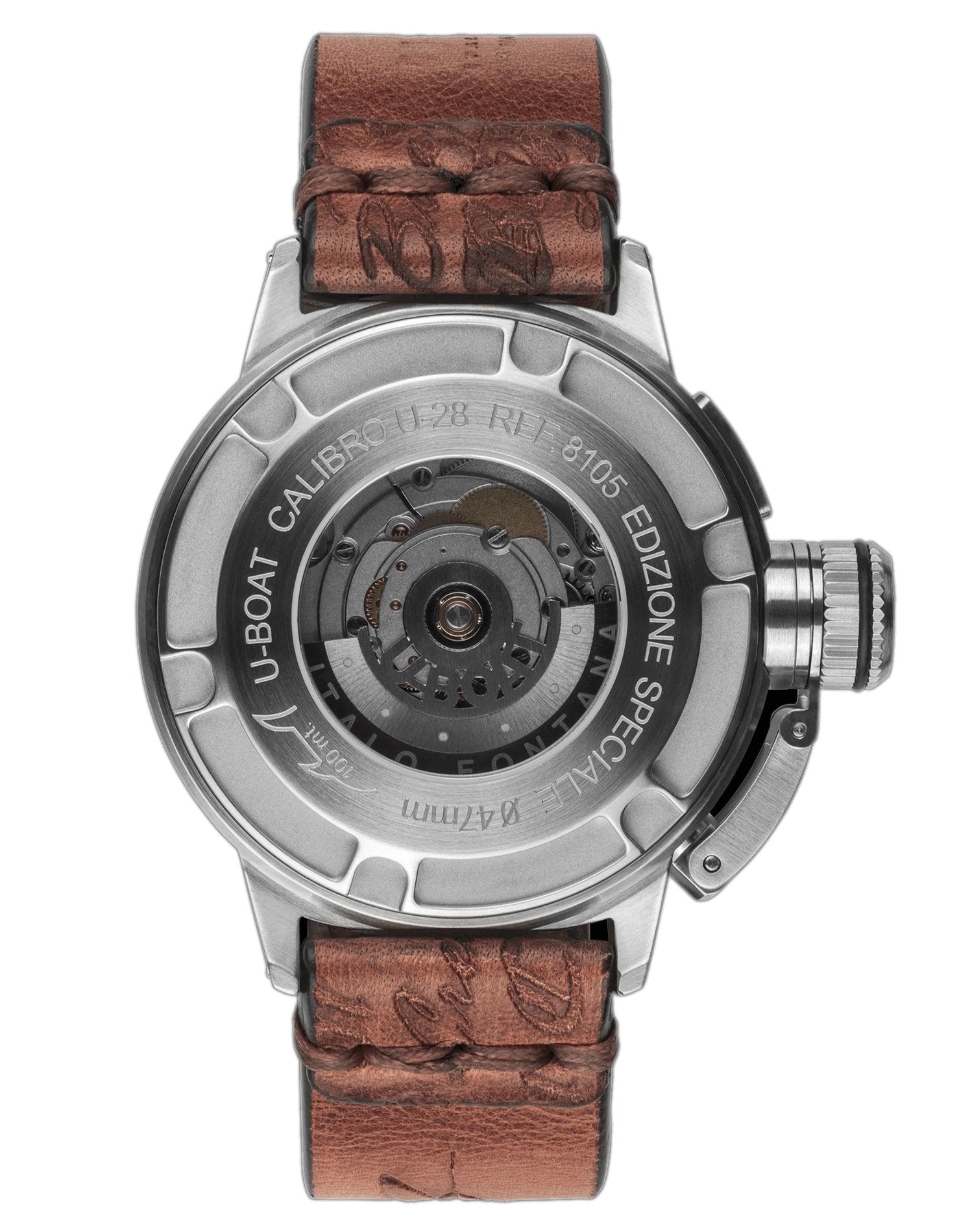 U-Boat Men’s Watch 47mm Classico U-47 Black Brown