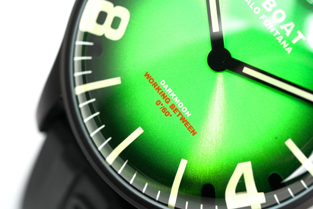 U-Boat Watch Darkmoon 44 Green Soleil IP Black