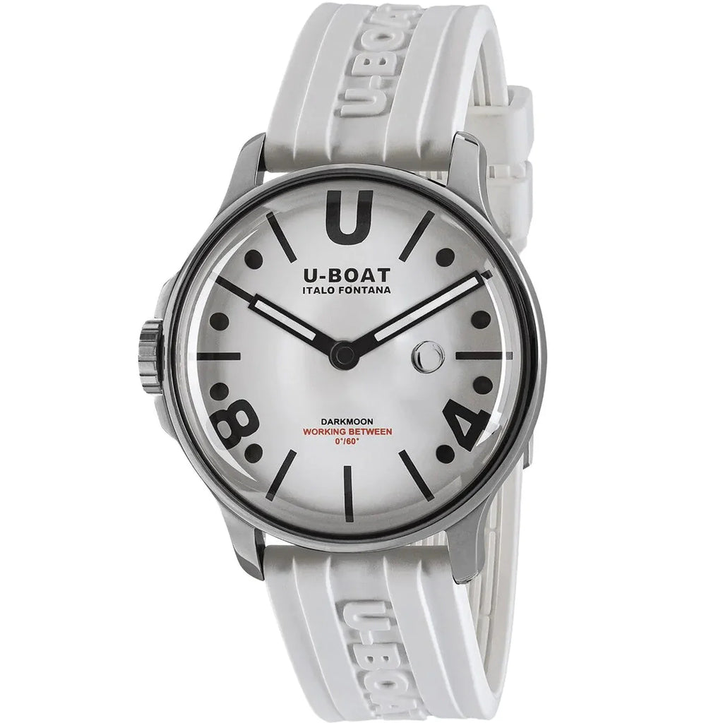 U-Boat Darkmoon 44mm White Curve SS Men's Watch