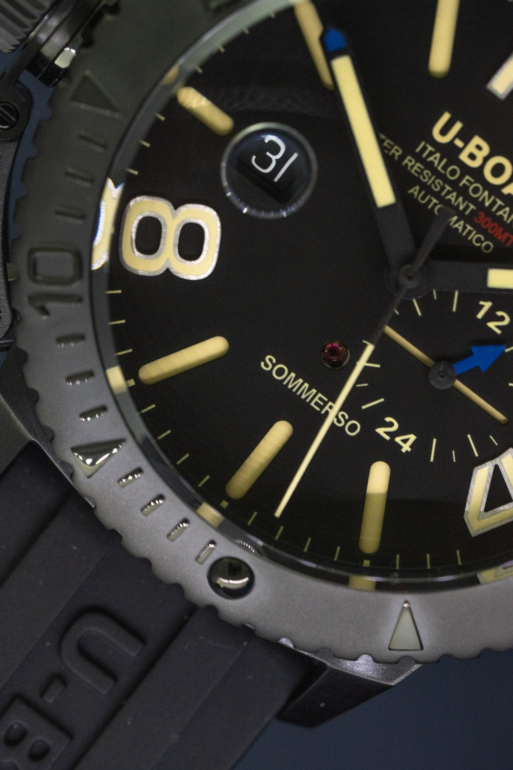 U-Boat Men’s Watch 46mm Sommerso Diver DLC Black