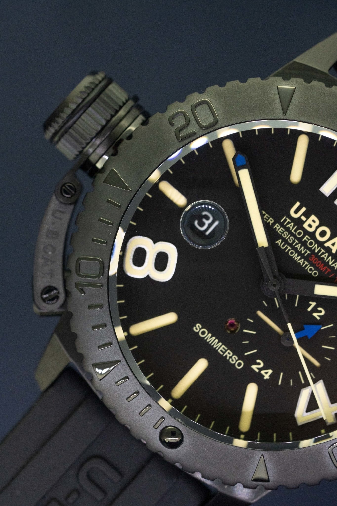 U-Boat Men’s Watch 46mm Sommerso Diver DLC Black