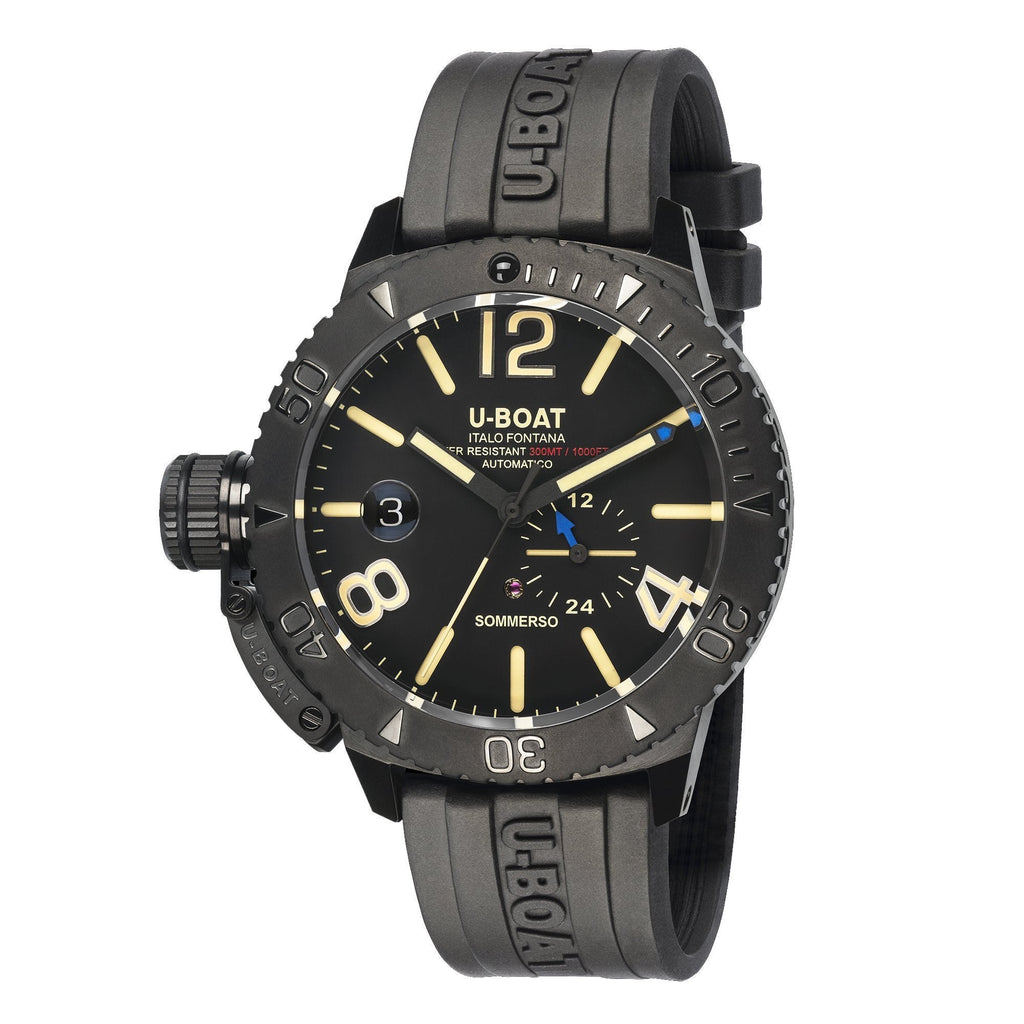 U-Boat Men’s Watch 46mm Sommerso Diver DLC Black