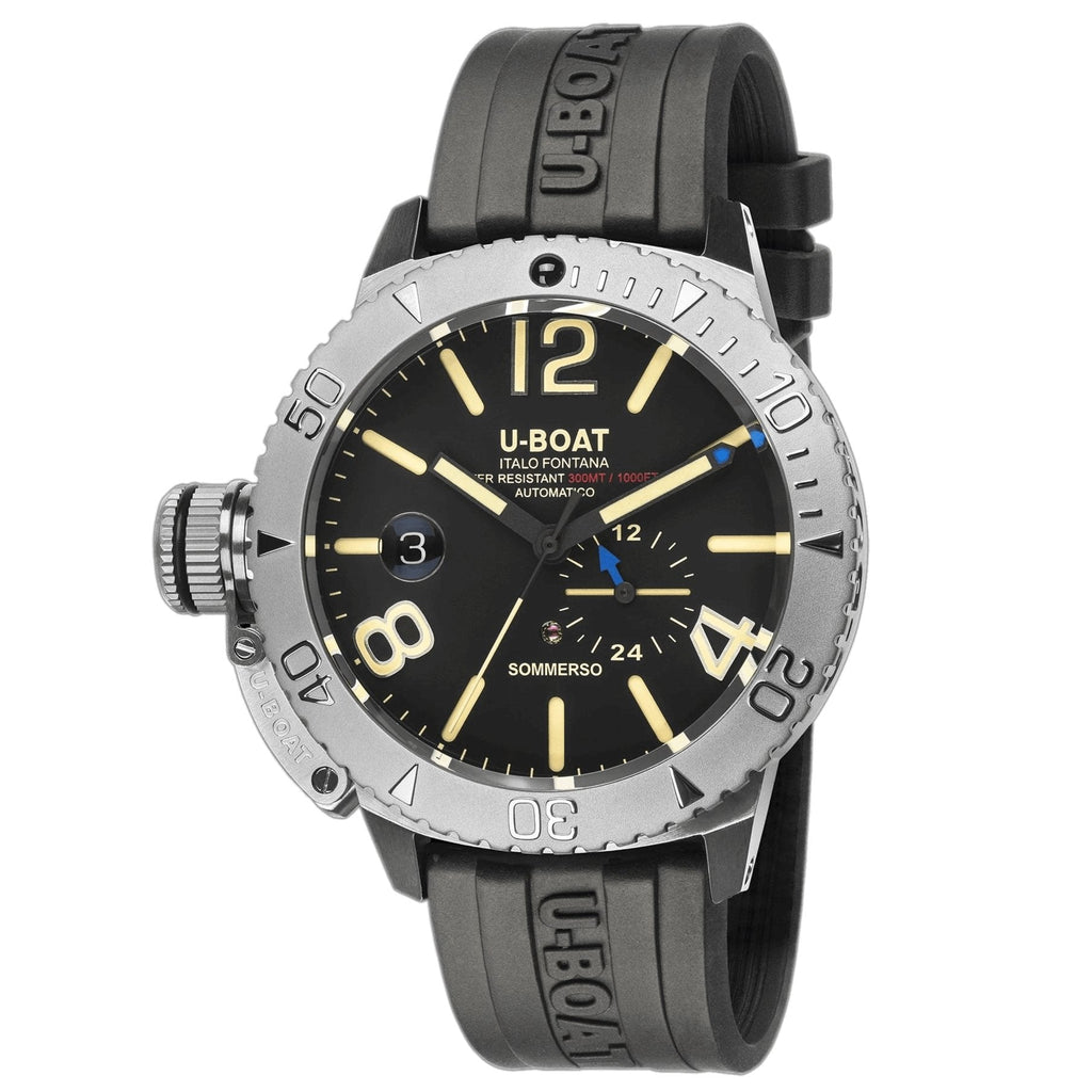 U-Boat Men’s Watch 46mm Sommerso Automatic Diver Black