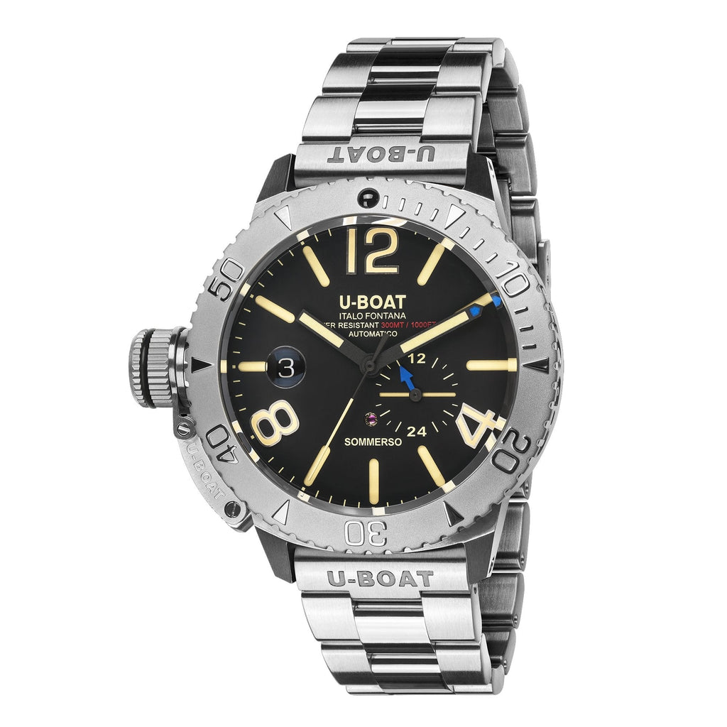 U-Boat Men’s Watch 46mm Sommerso Automatic Diver Steel