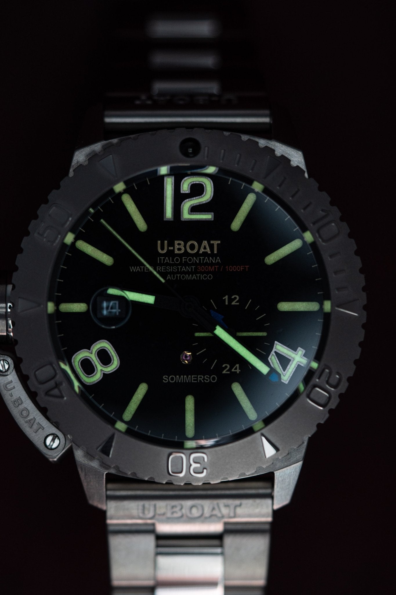 U-Boat Men’s Watch 46mm Sommerso Automatic Diver Steel