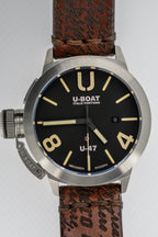 U-Boat Men’s Watch 47mm Classico U-47 Black Brown