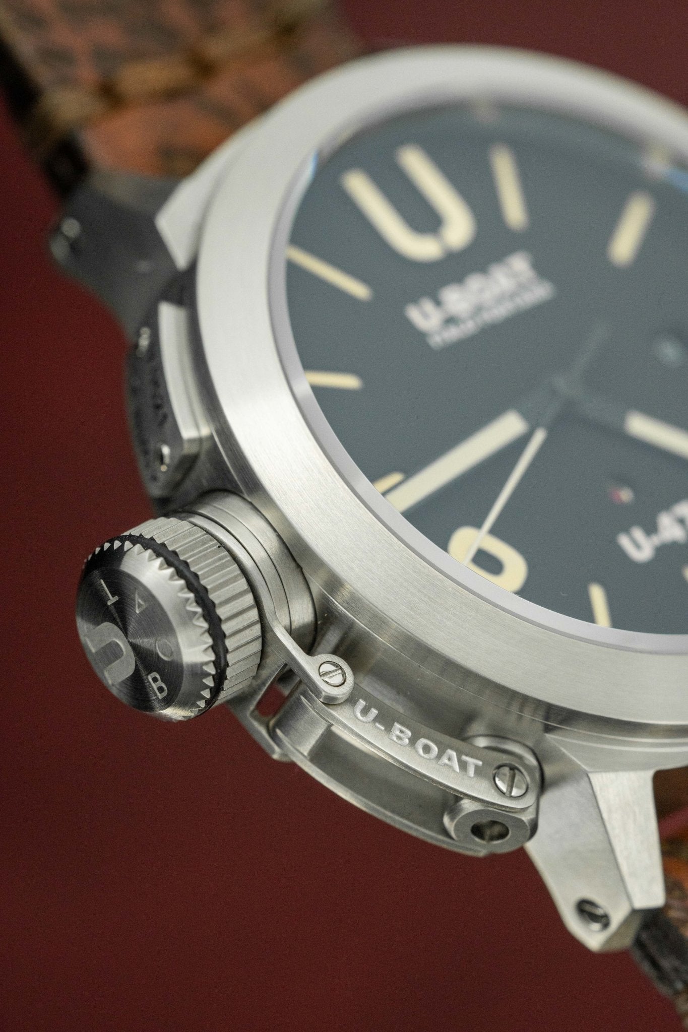 U-Boat Men’s Watch 47mm Classico U-47 Black Brown