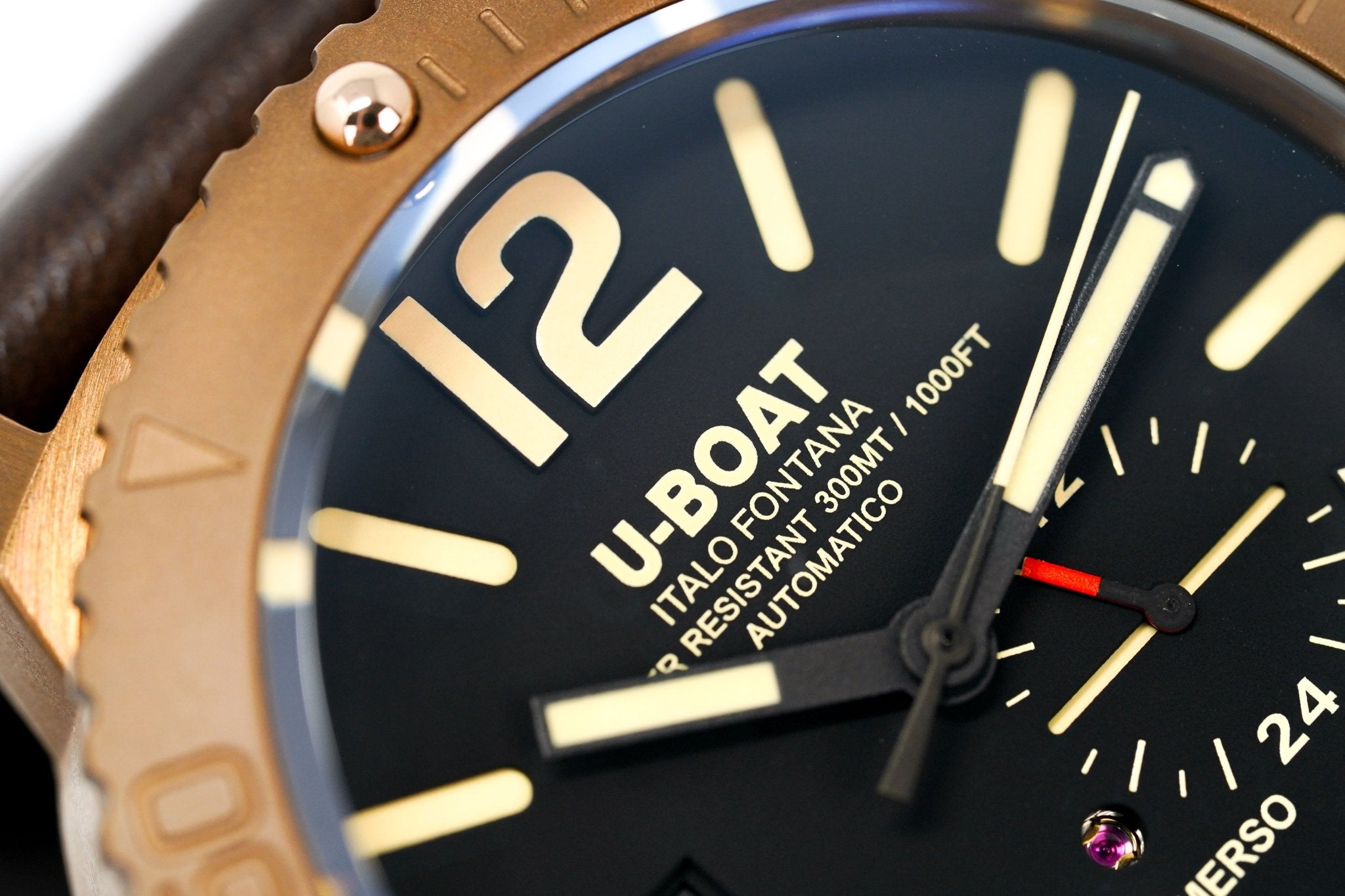 U-Boat Men’s Watch 46mm Sommerso Bronze Diver Black