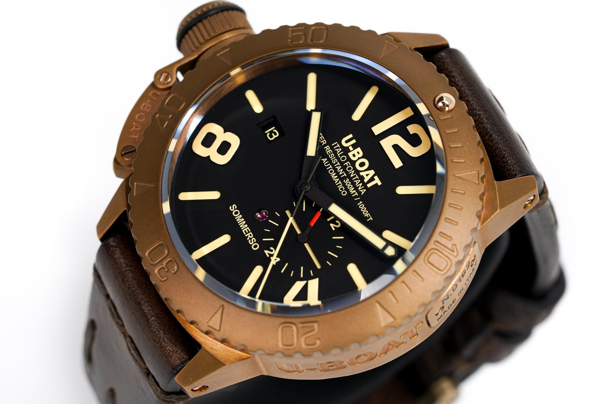 U-Boat Men’s Watch 46mm Sommerso Bronze Diver Black