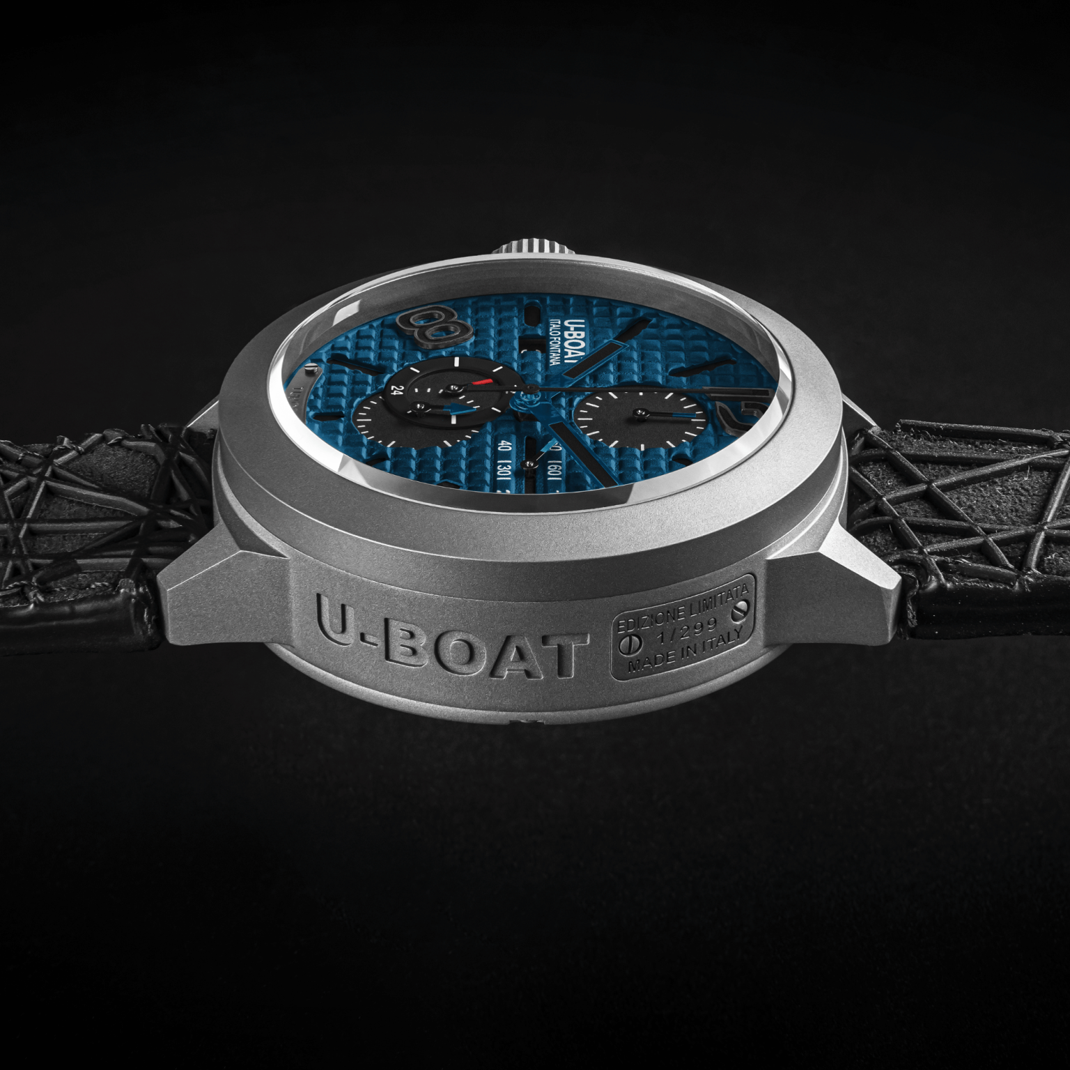 U-Boat Men’s Watch 45mm Classico Titanium Tungsten Chronograph Blue