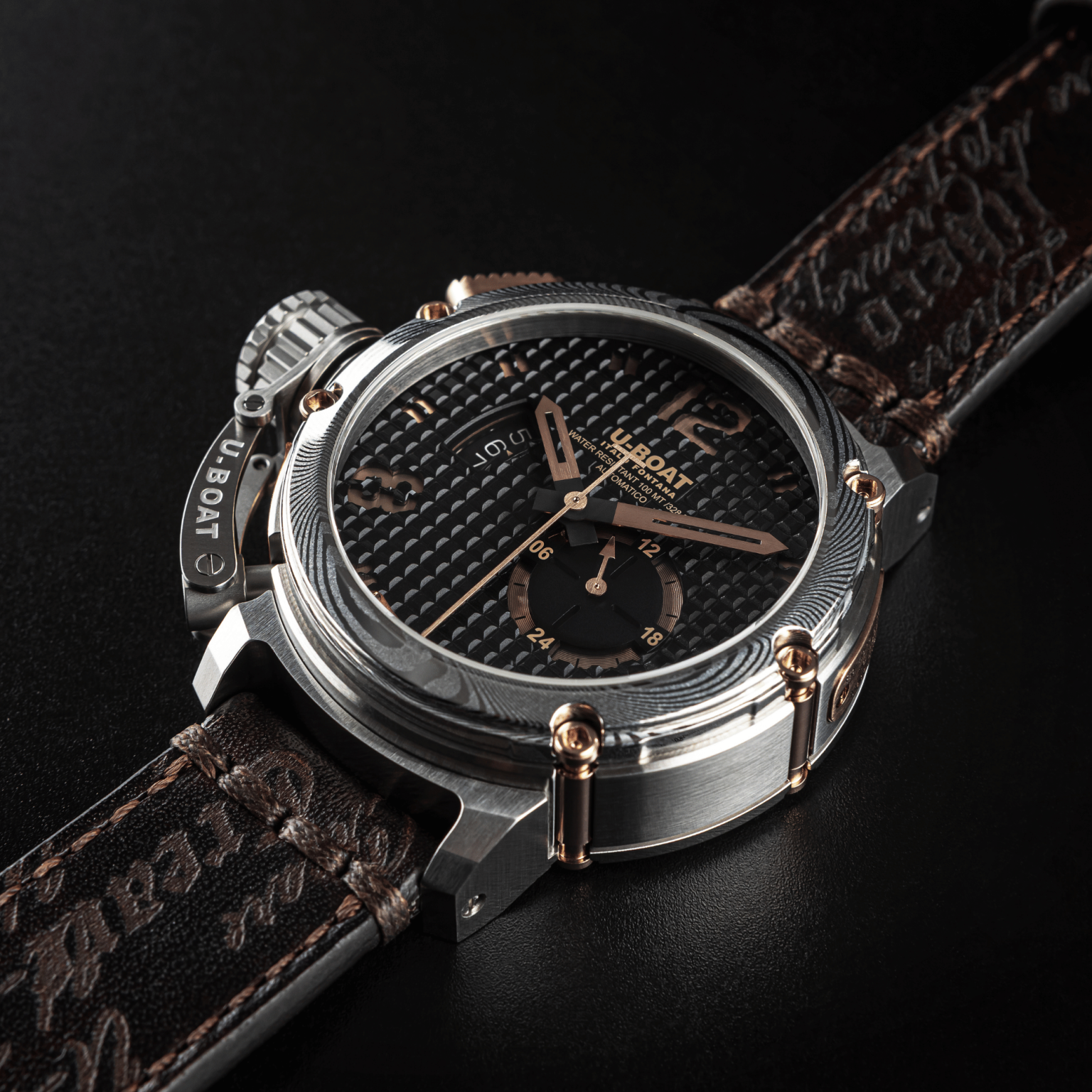 U-Boat Men’s Watch 46mm Chimera Damascus Bronze Black