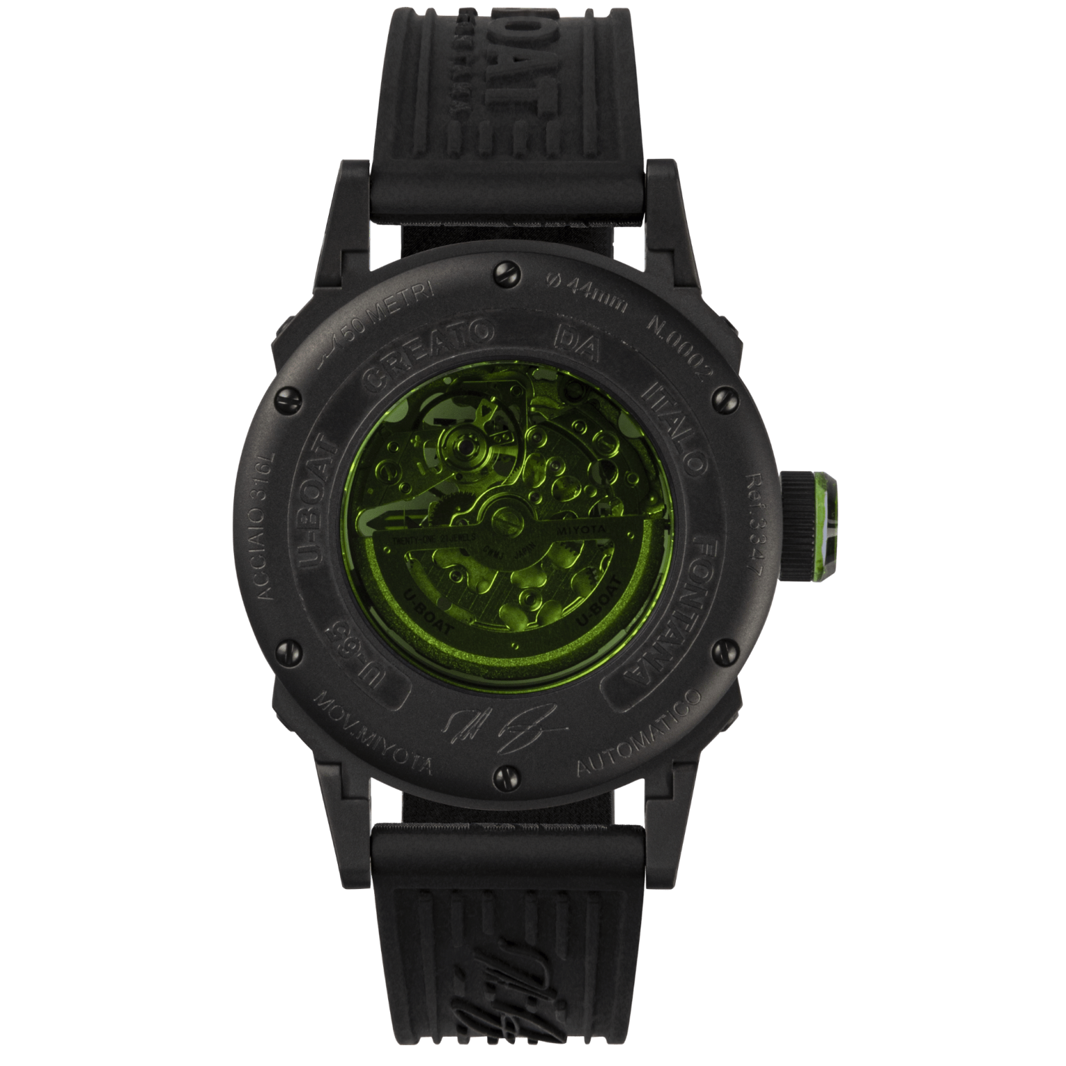 U-Boat U-65 Automatic Men's Black Green Watch