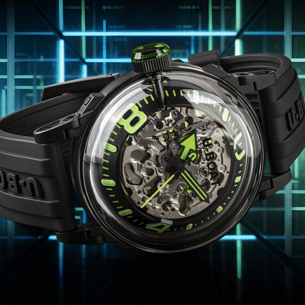 U-Boat U-65 Automatic Men's Black Green Watch