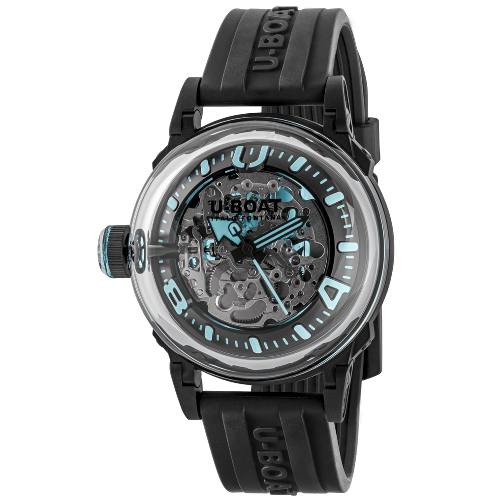 U-Boat U-65 Automatic Black Turquoise Skeleton Watch