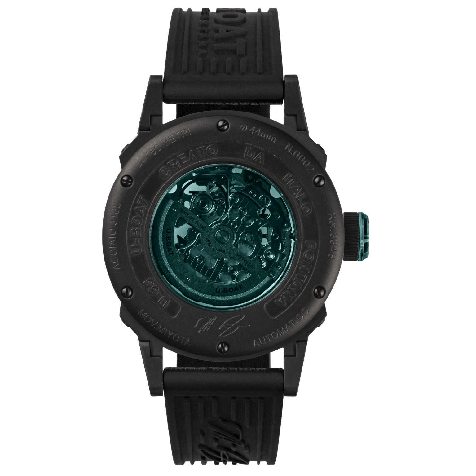U-Boat U-65 Automatic Black Turquoise Skeleton Watch