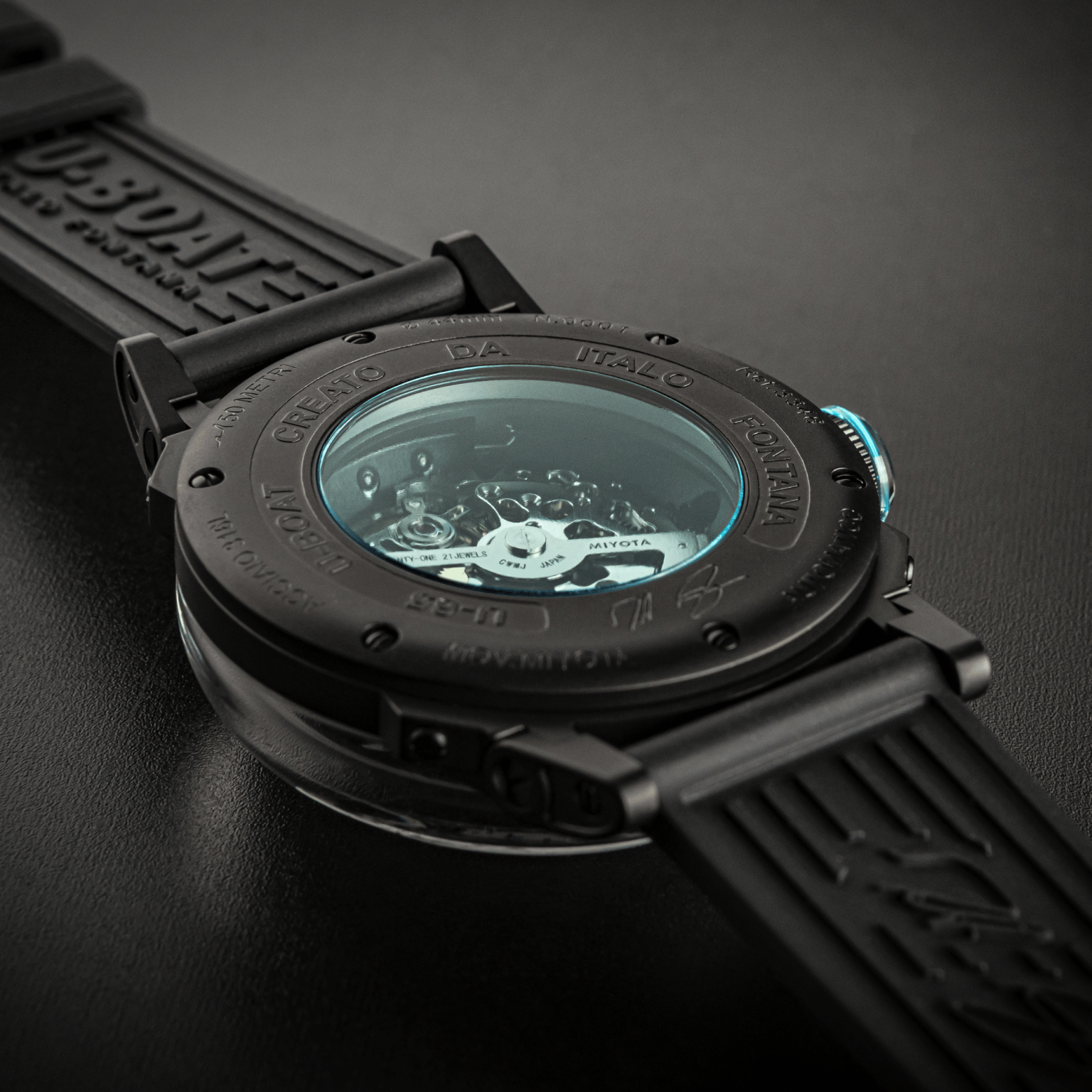 U-Boat Men’s Watch 44mm U-65 Automatic Skeleton Turquoise