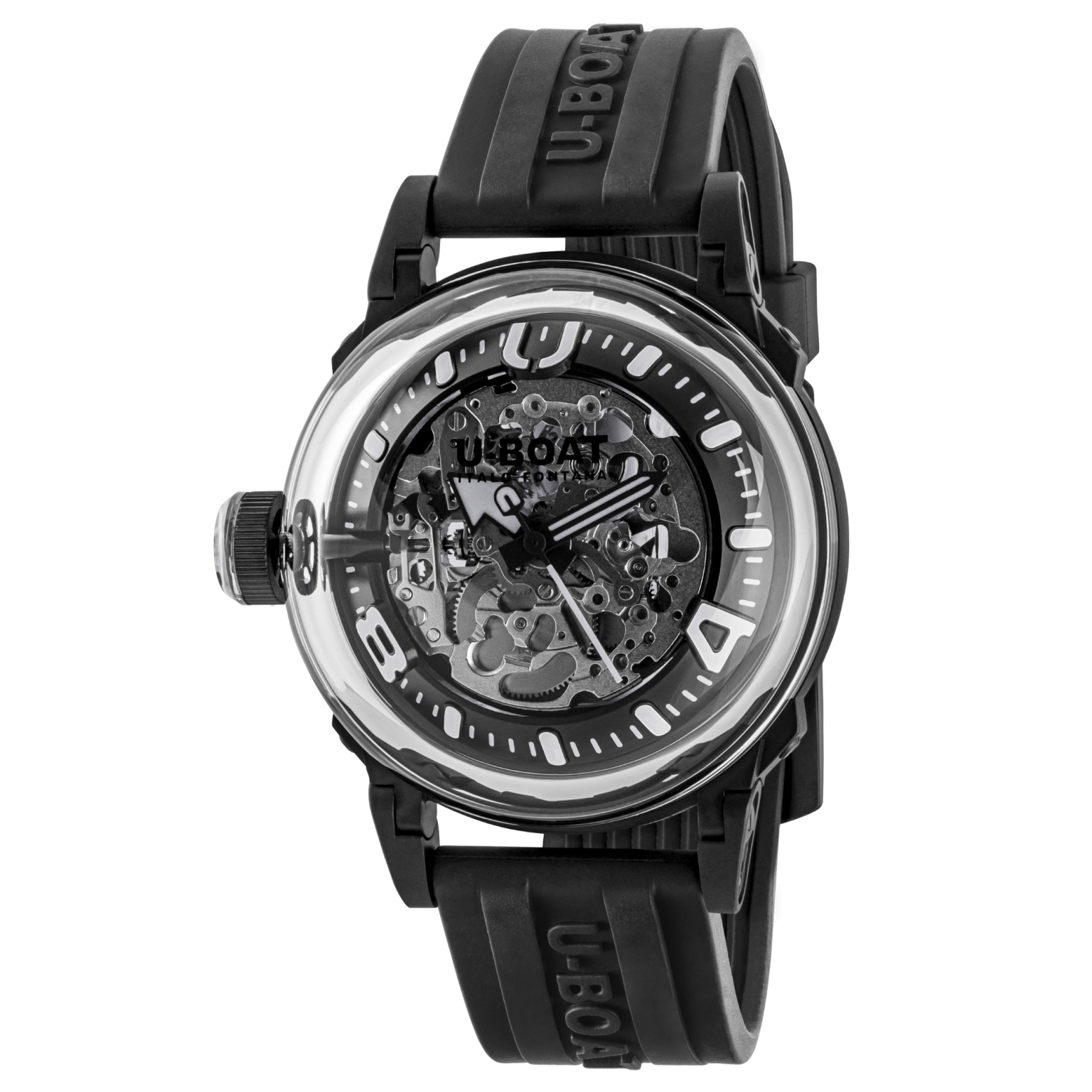 U-Boat Men's Watch 44mm U-65 Automatic Skeleton White
