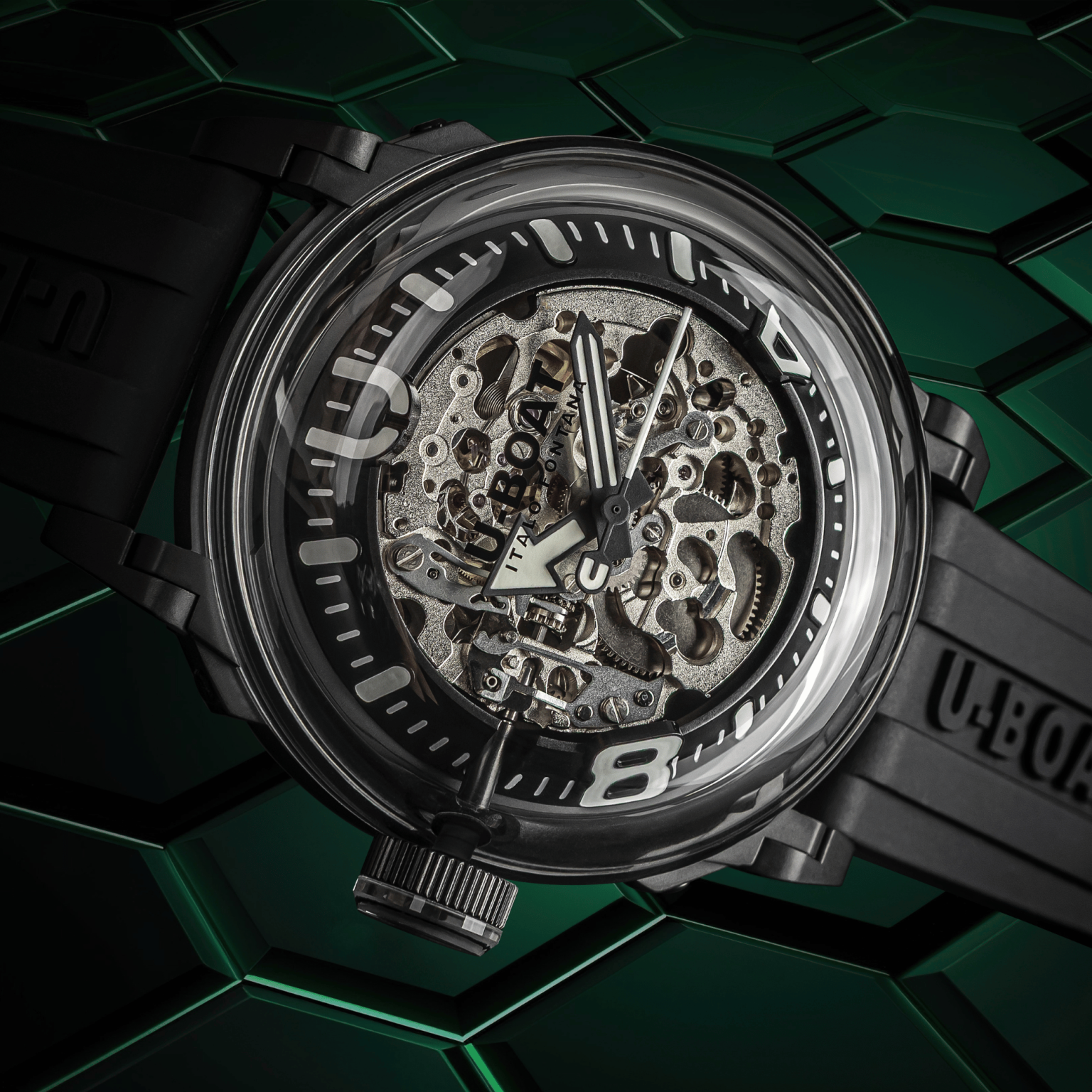 U-Boat U-65 Automatic Skeleton Men's White Watch
