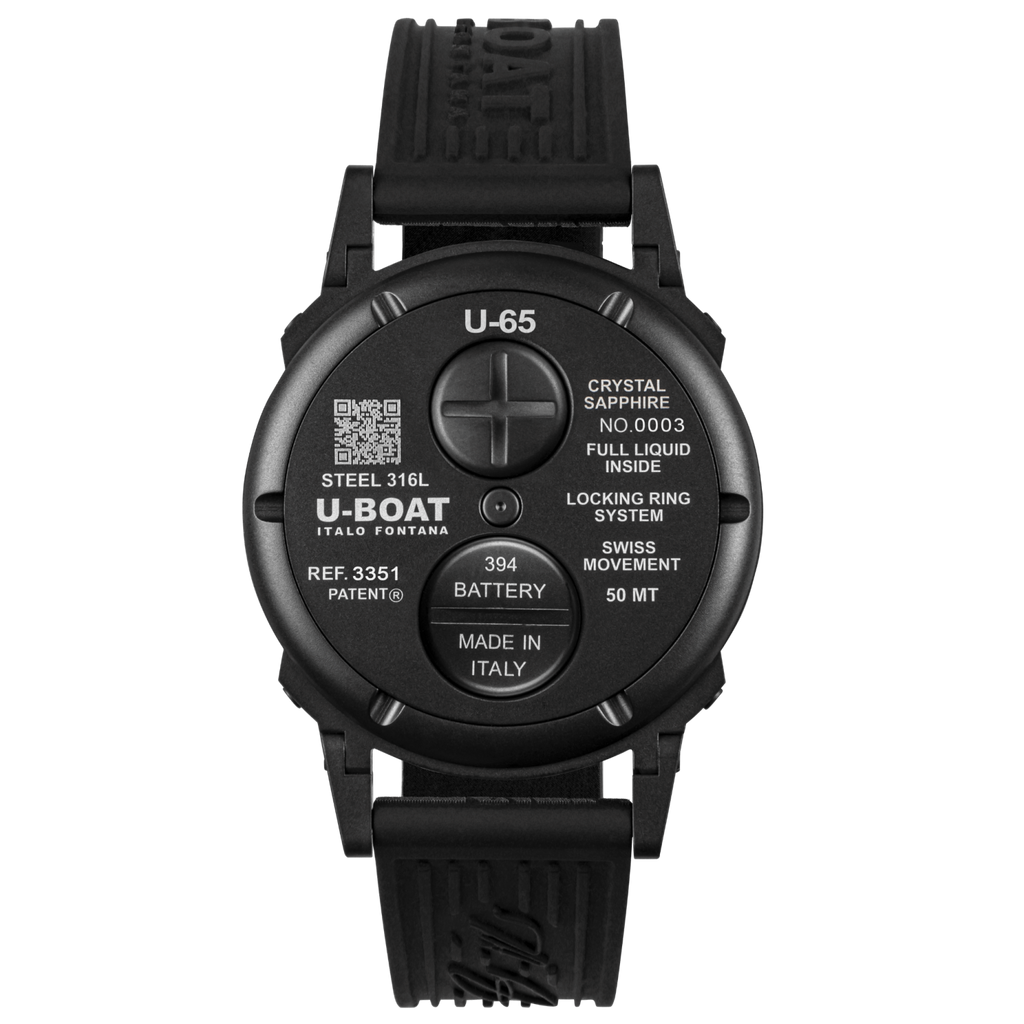 U-Boat U-65 Men's Black Green Watch
