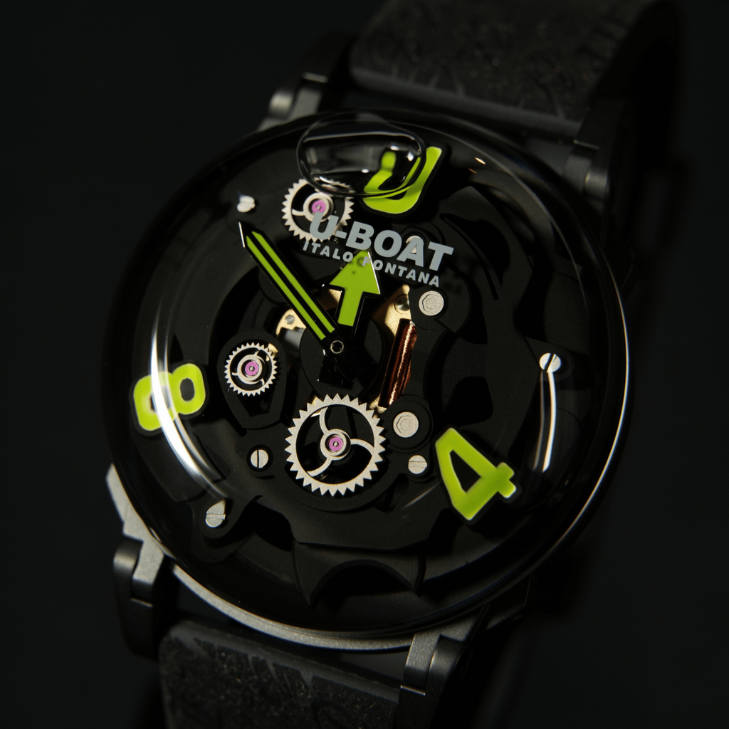 U-Boat U-65 Men's Black Green Watch